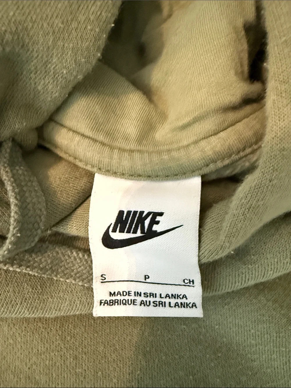 Nike Olive Green Hooded Pullover Sweatshirt